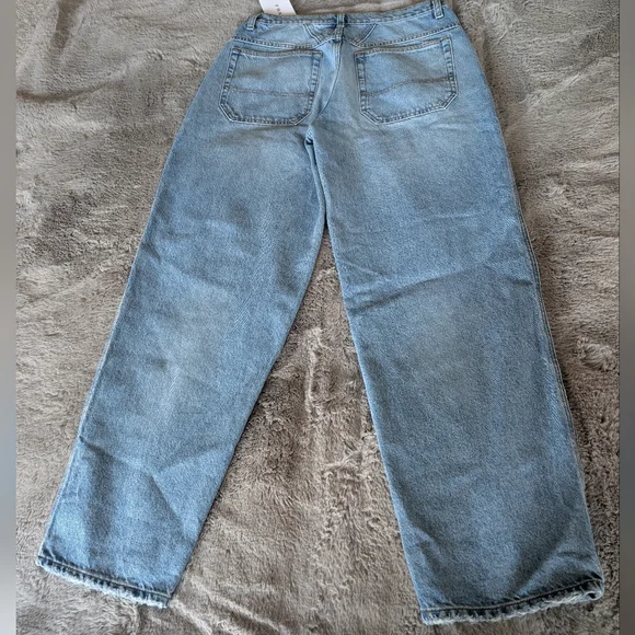 FRAME 90's Utility Loose Jeans Size 28 High Rise Roll Hems Or Straight Leg - Picture 10 of 15